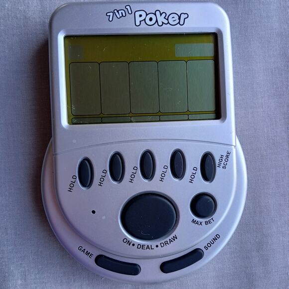 Mega Screen Electronic 7in1 Poker Handheld Game batteries not included (2 AAA) - Picture 8 of 8